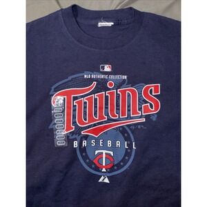Majestic Minnesota Twins MLB Authentic Collection Navy Blue Baseball T-Shirt M